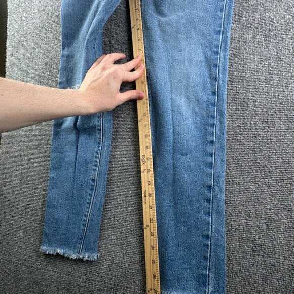 Levis Premium Big E Jeans Women 24 Wedgie Denim Button Fly Distressed Denim - Picture 12 of 16